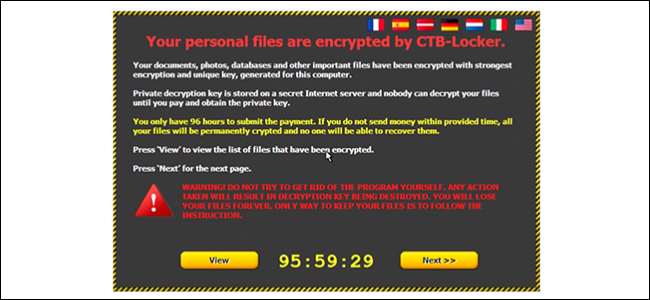 O ransomware CTB-Locker.