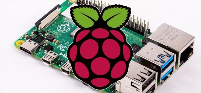 Um Raspberry Pi e seu logotipo oficial da framboesa.