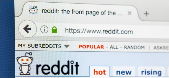 O site do Reddit para desktop em um navegador da web em um computador.