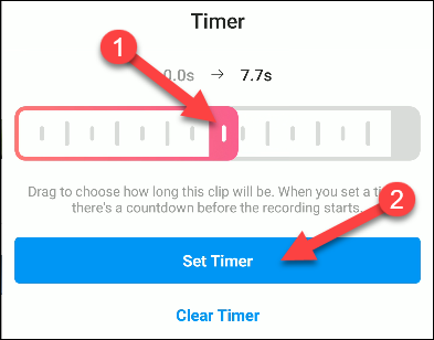 instagram reels timer