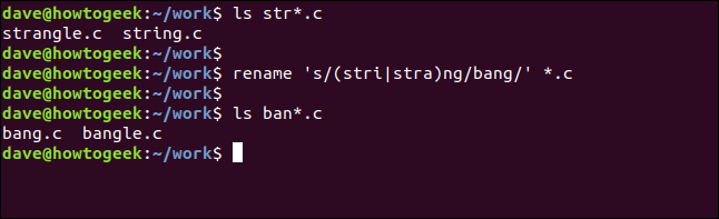 renomear 's / (stri | stra) ng / bang /' * .c em uma janela de terminal
