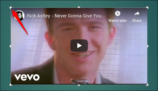 Rick Astley nunca vai desistir de você em PowerPoint