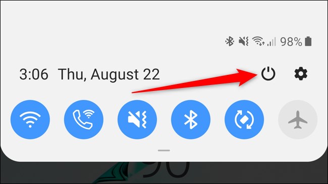 Botão liga / desliga da máscara de notificação do Samsung Galaxy Note 10 Plus