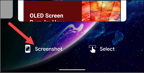 captura de tela do android 11 no menu de visão geral
