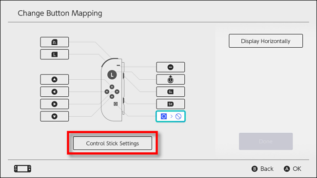 Alterar configurações do stick no Nintendo Switch