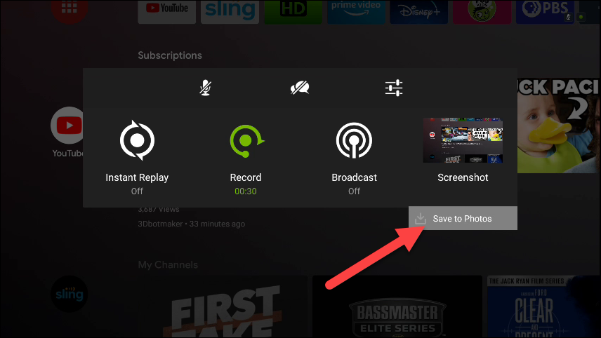 nvidia shield tv tirar screenshot