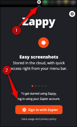 entrar no Zapier