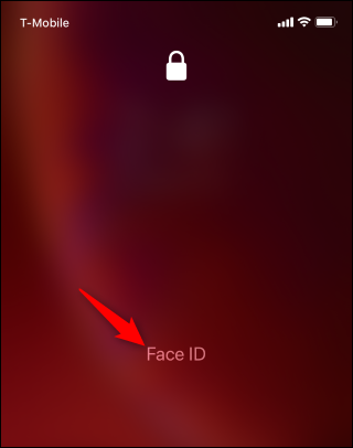 Ignorando o prompt do Face ID em um iPhone