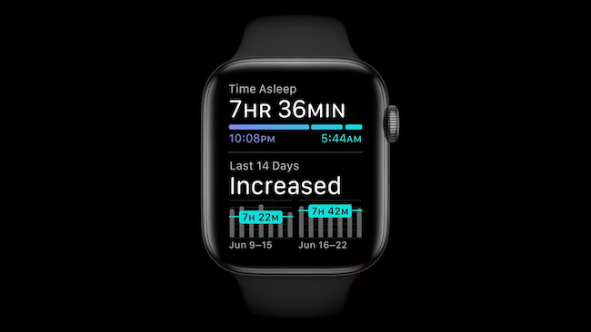 Rastreamento do sono no watchOS 7