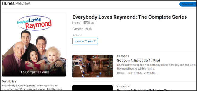 iTunes Everybody Loves Raymond