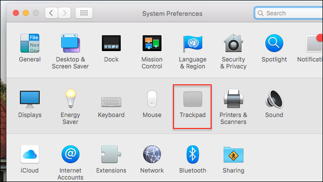 sistema-preferências-trackpad