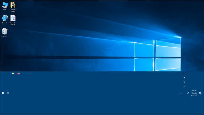Uma barra de tarefas mais alta no Windows 10