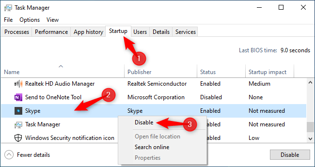 Desativando a opção de inicialização automática do Skype sem fazer login primeiro.