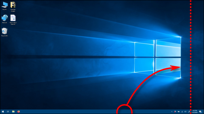 Mova a barra de tarefas para uma orientação vertical arrastando-a no Windows 10