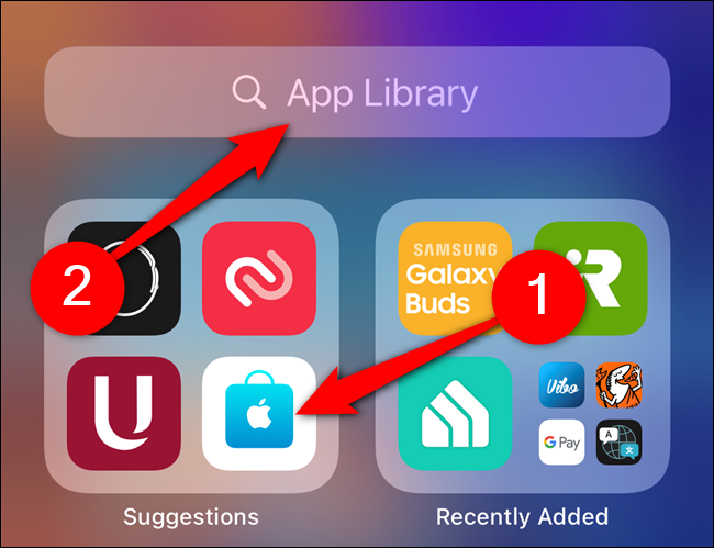 O aplicativo será movido para a App Library