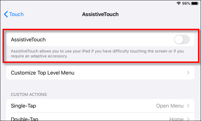 Ativar AssisitiveTouch