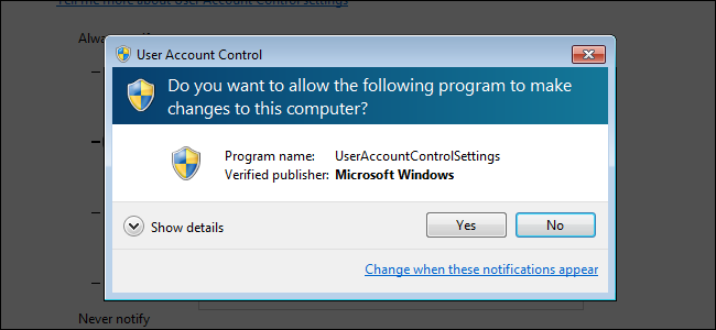 Um prompt de segurança do Controle de Conta de Usuário no Windows 7.