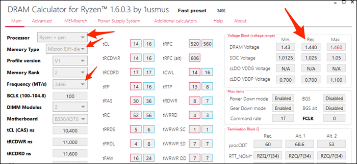 Calculadora Ryzen DRAM