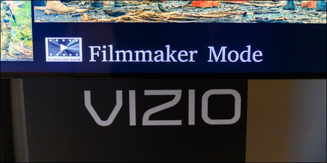 Exibição do modo cineasta da Vizio na CES 2020.