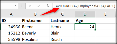 Função VLOOKUP para vincular a dados em outra planilha