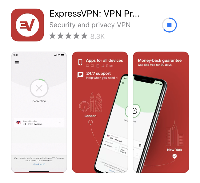 Baixando ExpressVPN para iOS