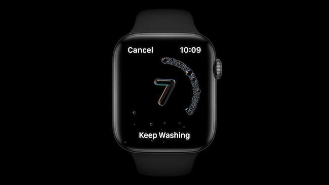 detecção de lavagem de mãos watchOS 7