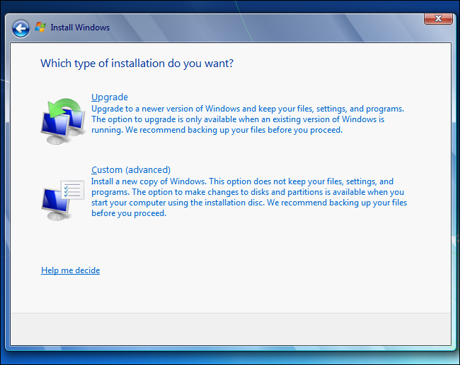 windows-7-upgrade-vs-custom