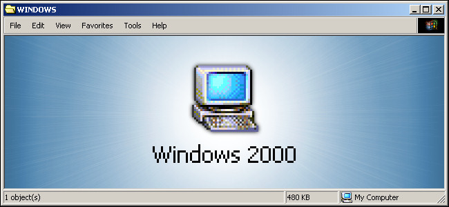 O logotipo do Windows 2000.