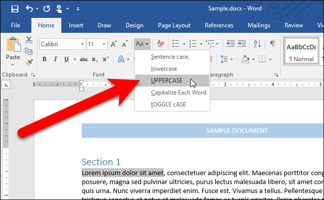 How To Change Lowercase To Uppercase In Word