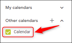 O calendário do Outlook exibido no Google Calendars.