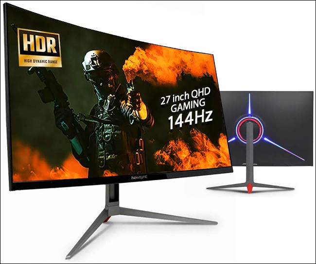 Dois monitores de taxa de atualização NewSync 144 hz.