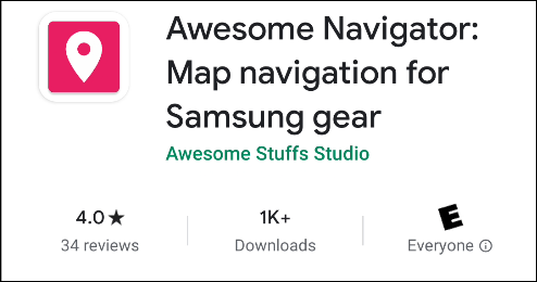 O aplicativo "Awesome Navigator" na Play Store.
