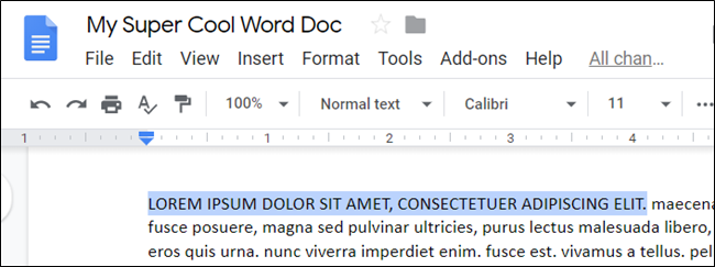 Como mágica, seu texto agora será alterado para o caso que você escolheu.