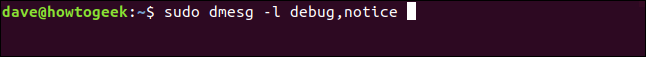 sudo dmesg -l debug, observe em uma janela de terminal