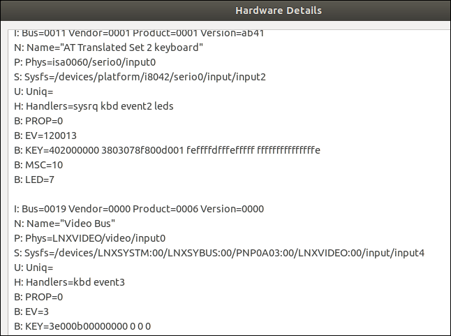 Informações de verificação de hardware em uma janela de diálogo de informações de texto.