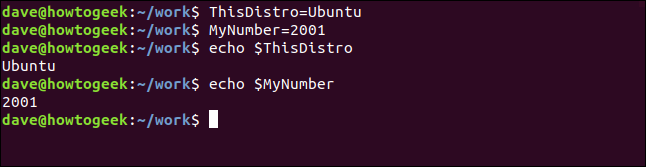 Um comando "ThisDistro = Ubuntu" em uma janela de terminal.