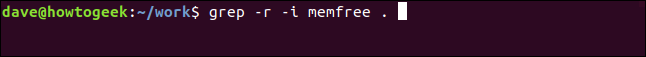 grep -r -i memfree.  em uma janela de terminal