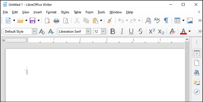 LibreOffice Writer no Windows 10