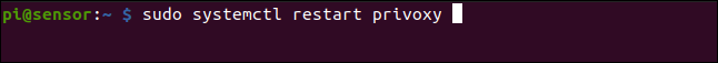 sudo systemctl reiniciar privoxy em uma janela de terminal.