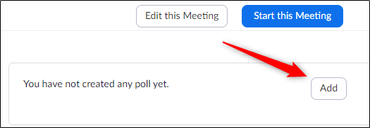 Adicionar uma nova enquete para a reunião selecionada