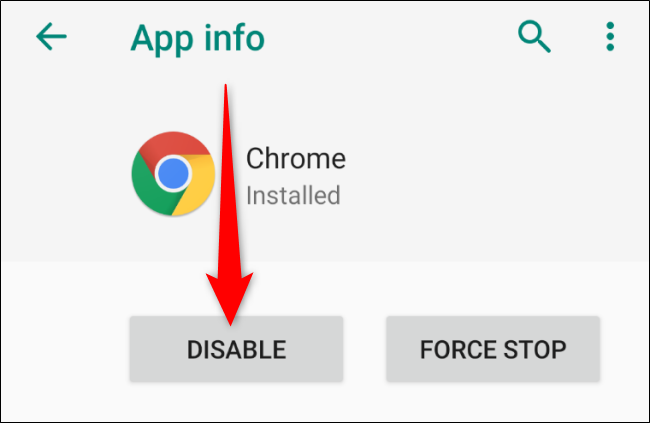 Android Desativar Chrome