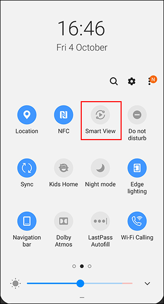 Toque em "Smart View".
