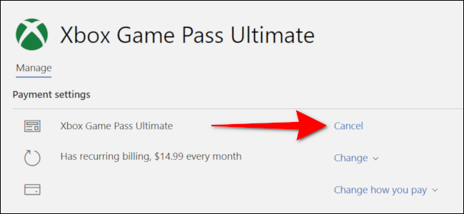 how to cancel microsoft game pass from a pc