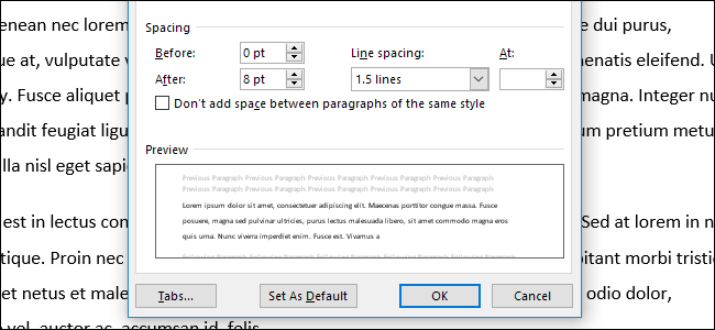 line and paragraph spacing in word 2010