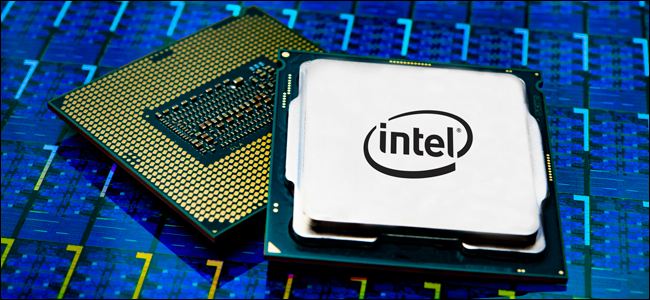 Pacote do processador Core i9 da Intel.