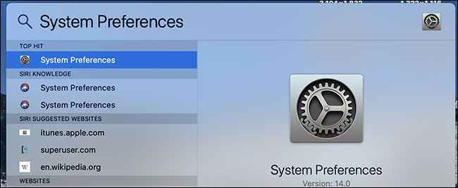 Preferências do sistema MacBook