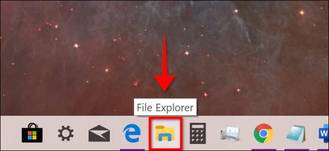 Abra o Explorador de Arquivos no Windows 10