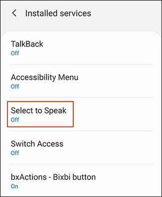 Toque em "Selecionar para falar".