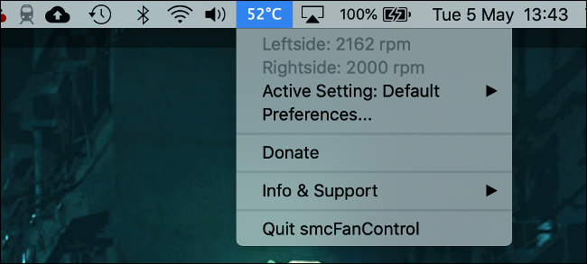 smcFanControl para macOS com visor de temperatura