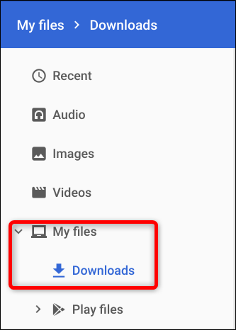 Navegue até Meus arquivos> Downloads para encontrar todos os seus vídeos gravados